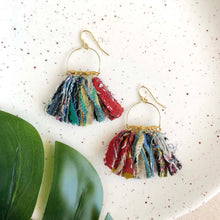 Load image into Gallery viewer, Fringed Kantha Earrings
