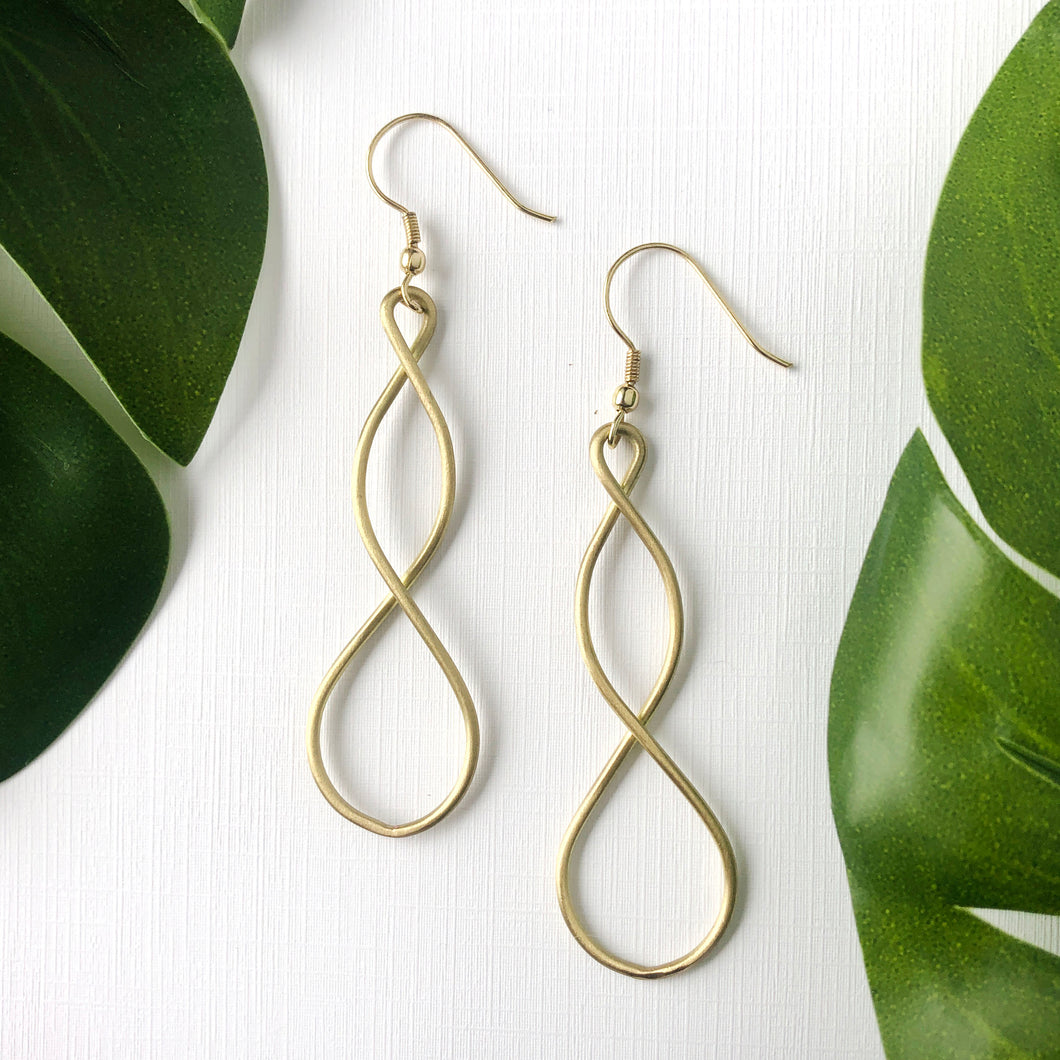 Double Helix Earrings - Gold